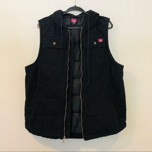 Wrangler Workwear Hooded Vest Black Size L